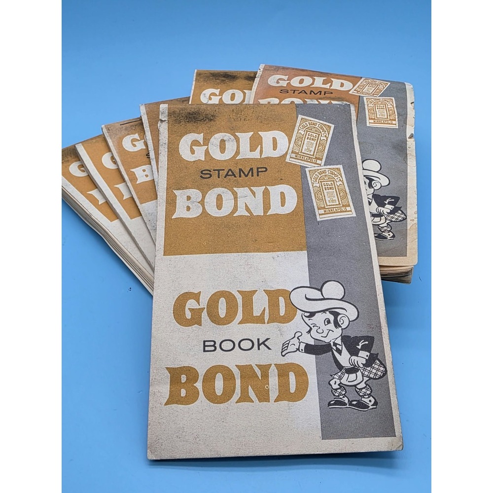 7 Books Gold Book Bond Stamps Set Include Stamps